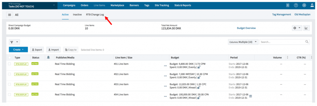 Line item posílá/neposílá bid responses