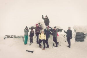 Bílé peklo na Chopku.