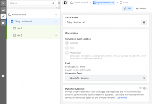 FBBM - nastavení události na úrovni ad-setu