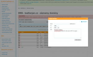 WEDOS - DNS - ověření domény
