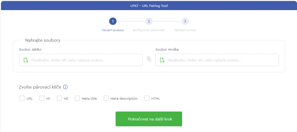 Náhled nástroje UPAT - URL Pairing Tool z dílny Taste