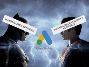 Porovnání strategií Maximalizace konverzí vs. Maximalizace hodnoty konverze v rámci vyhledávací sítě