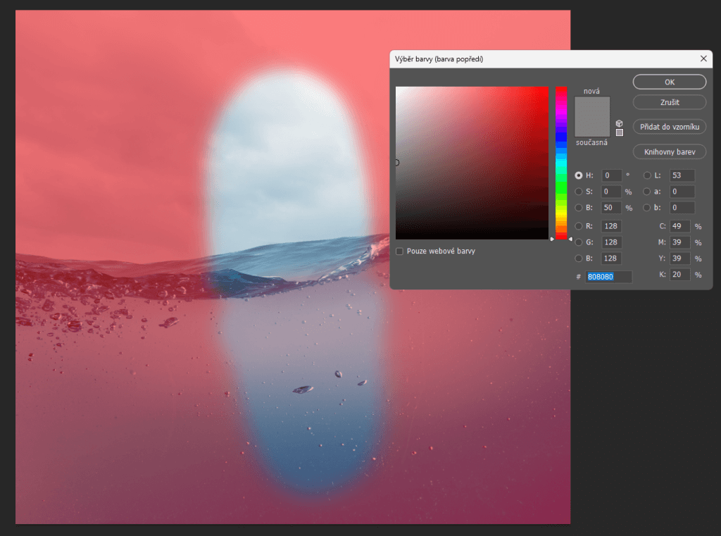 Prostředí rychlé masky ve Photoshopu