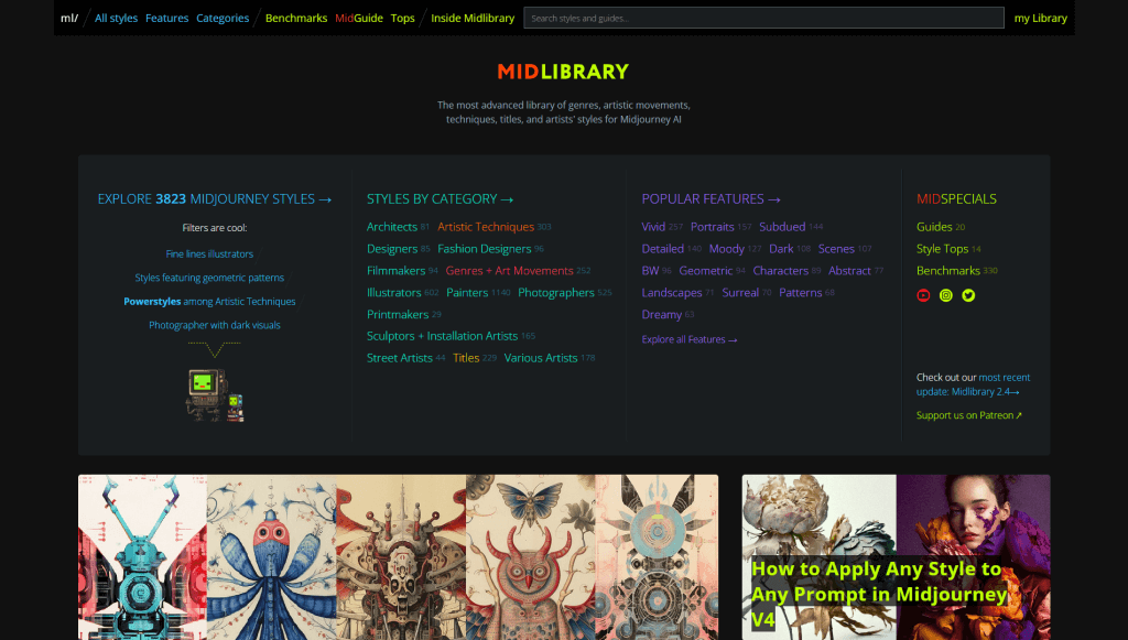 Landing page MidLibrary