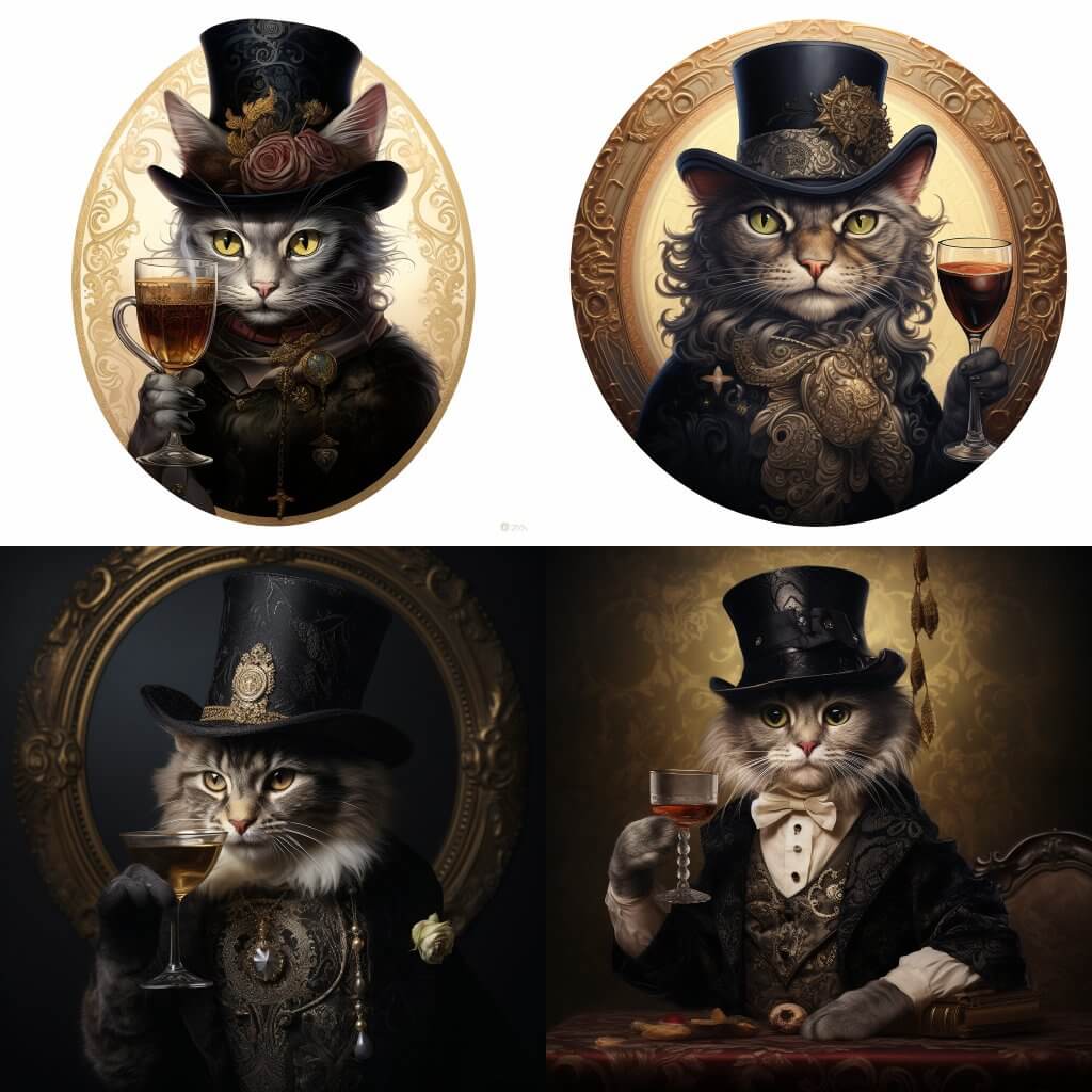 Vygenerované obrazy kočky