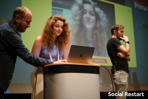 Zkouška Video+ naživo před diváky Social Restartu