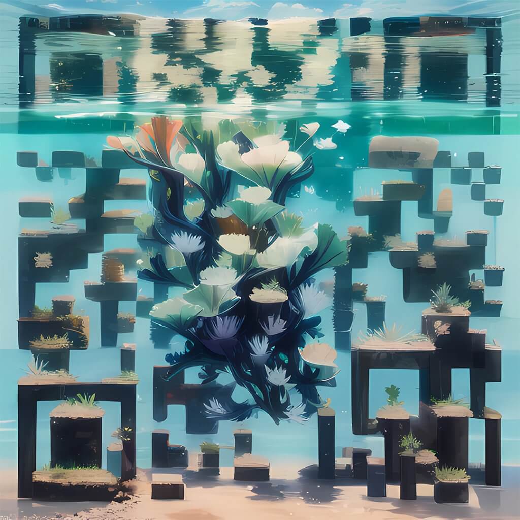 Hotový QR kód propojený s mořskou hladinou