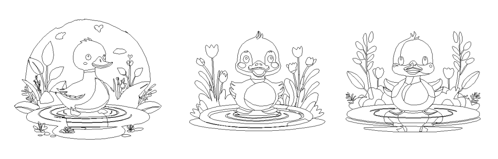 Ukázka drátového modelu výsledných ilustrací