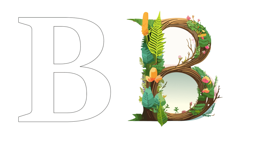 Vygenerovaná ilustrace do písmena B