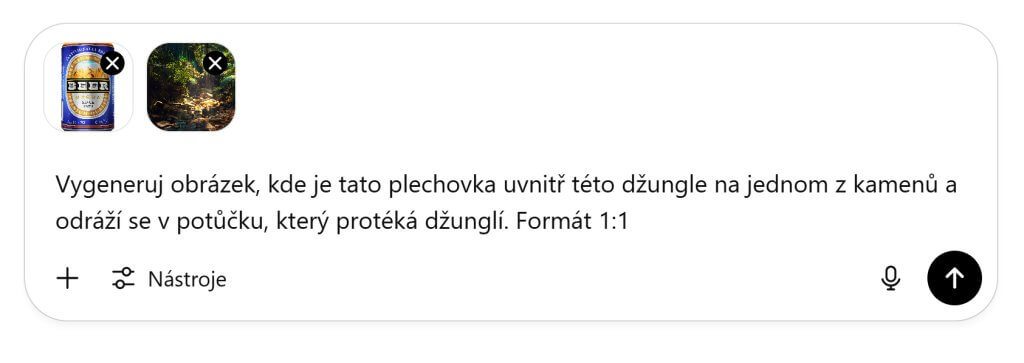 Textový prompt pro doplnění pozadí