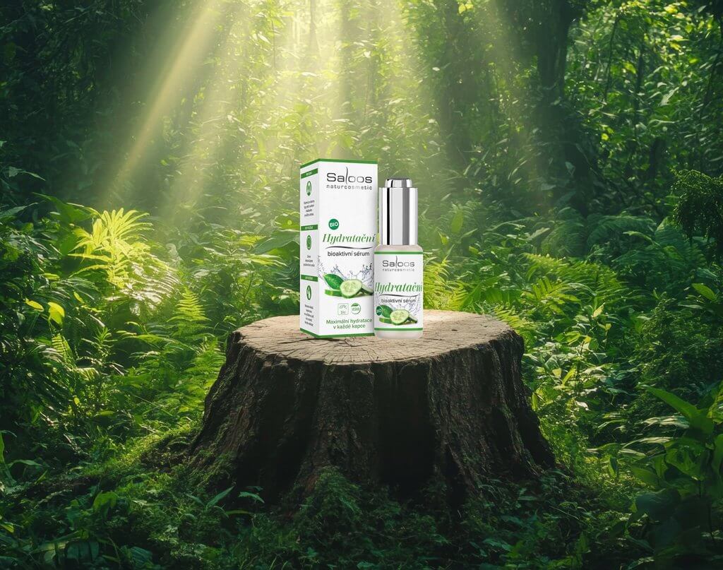 Nahrubo vložený produkt na pařez v lese