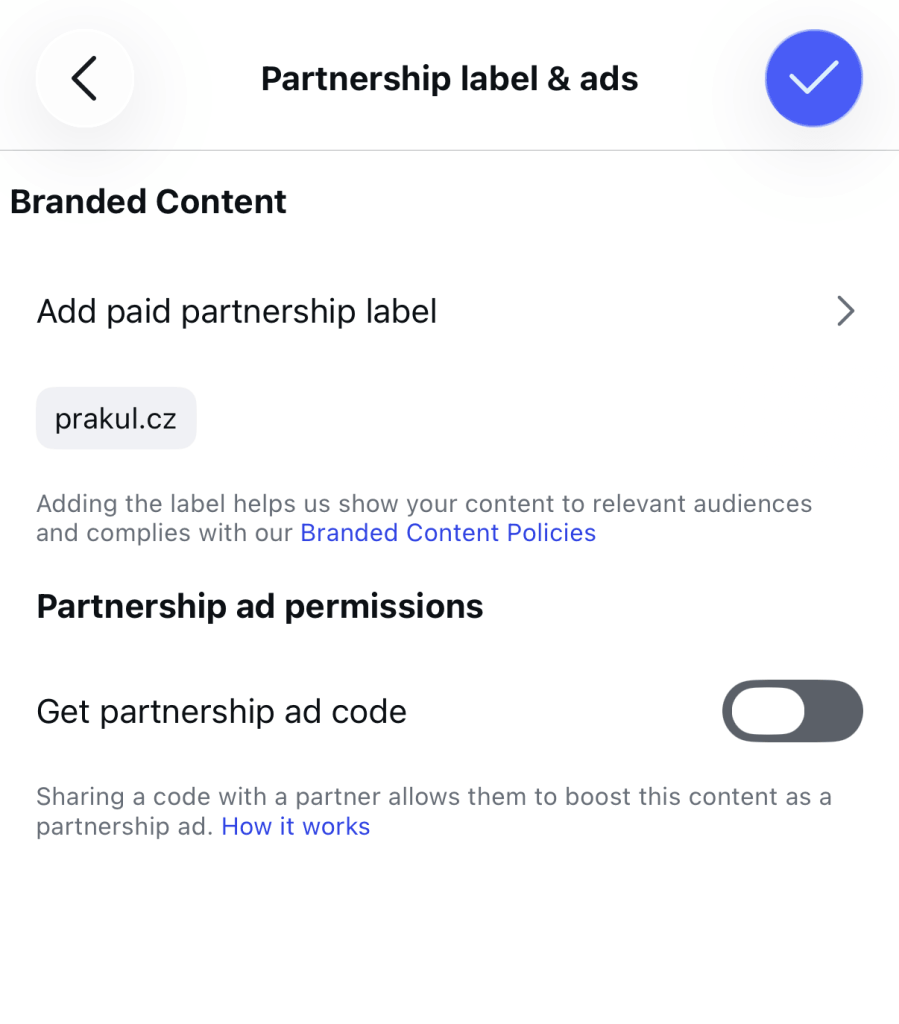 Paid Partnership Label